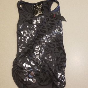 Cheetah print silcer and black top